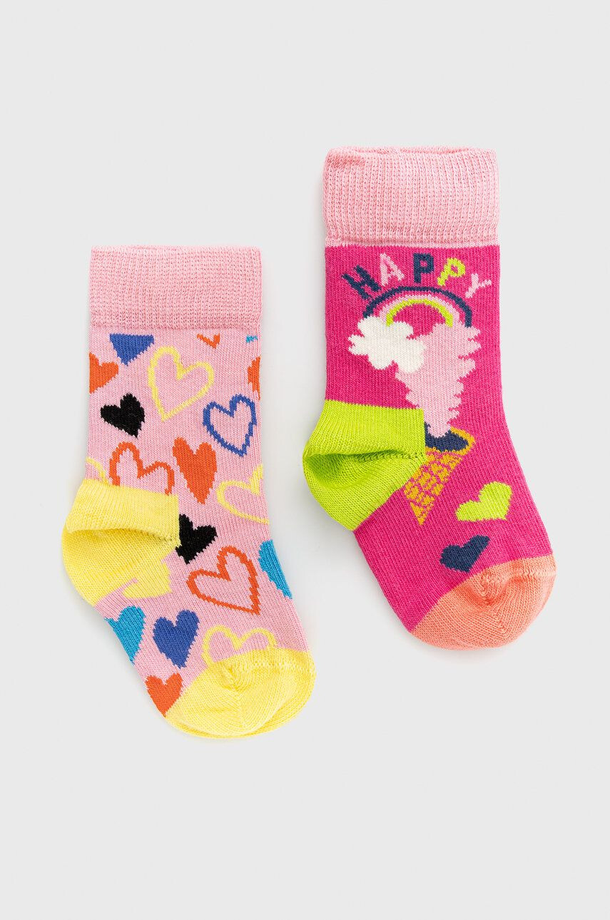 Happy Socks Dětské ponožky Happy Love (2-pak) - Pepit.cz