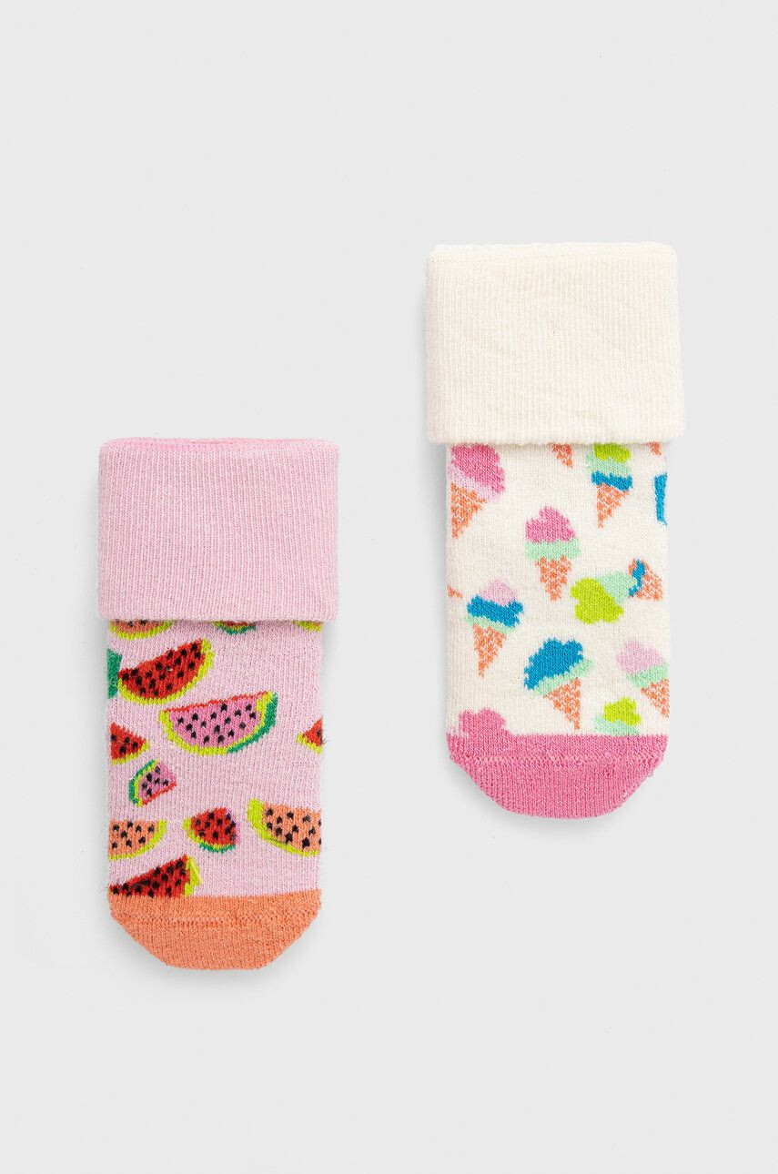 Happy Socks Dětské ponožky Kids Ice Cream Terry (2-Pack) - Pepit.cz