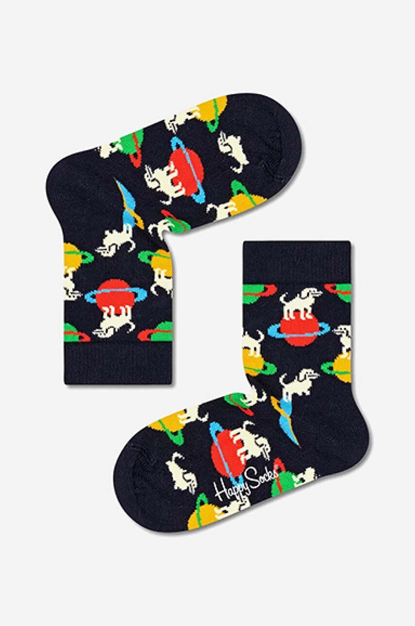 Happy Socks Dětské ponožky Planet Dog černá barva Skarpetki dziecięce Planet Dog KLAI01-6500 - Pepit.cz