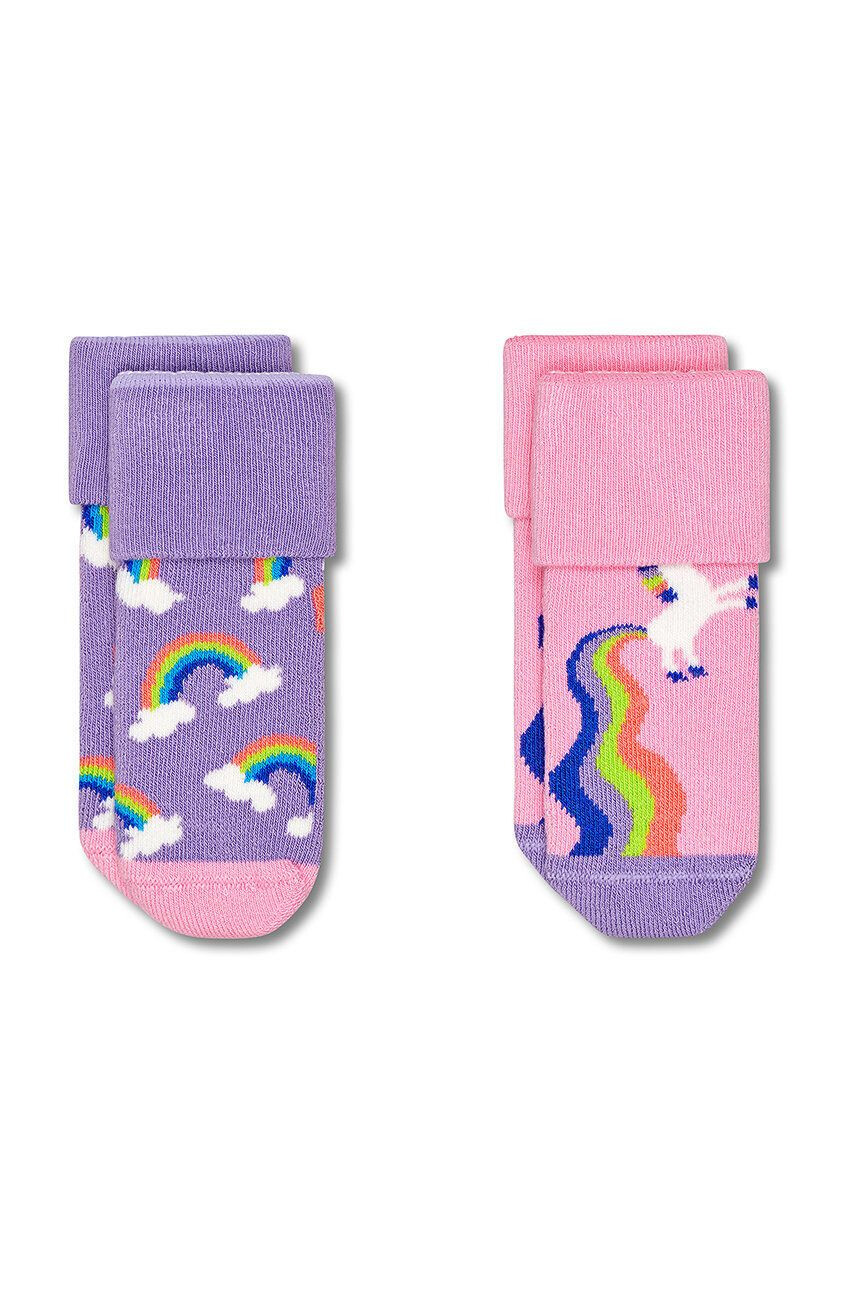 Happy Socks Dětské ponožky Rainbow & Unicor (2-Pack) - Pepit.cz