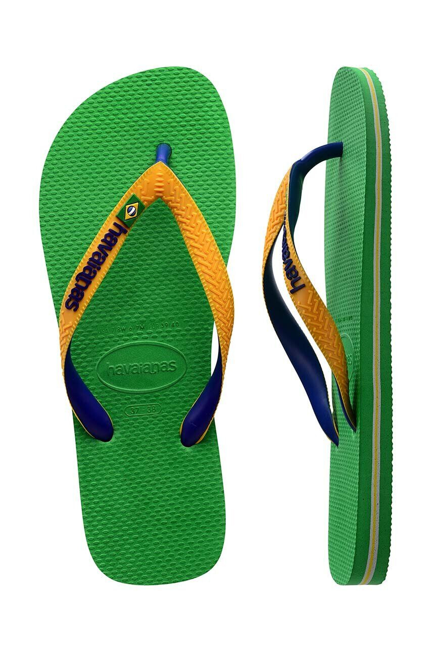 Havaianas Dětské žabky BRASIL MIX zelená barva - Pepit.cz