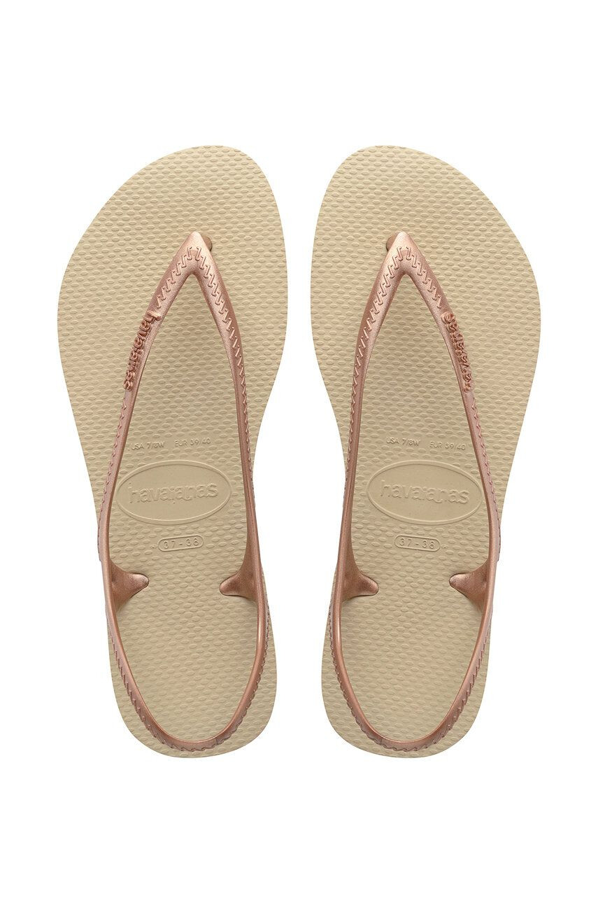 Havaianas Sandály dámské béžová barva - Pepit.cz