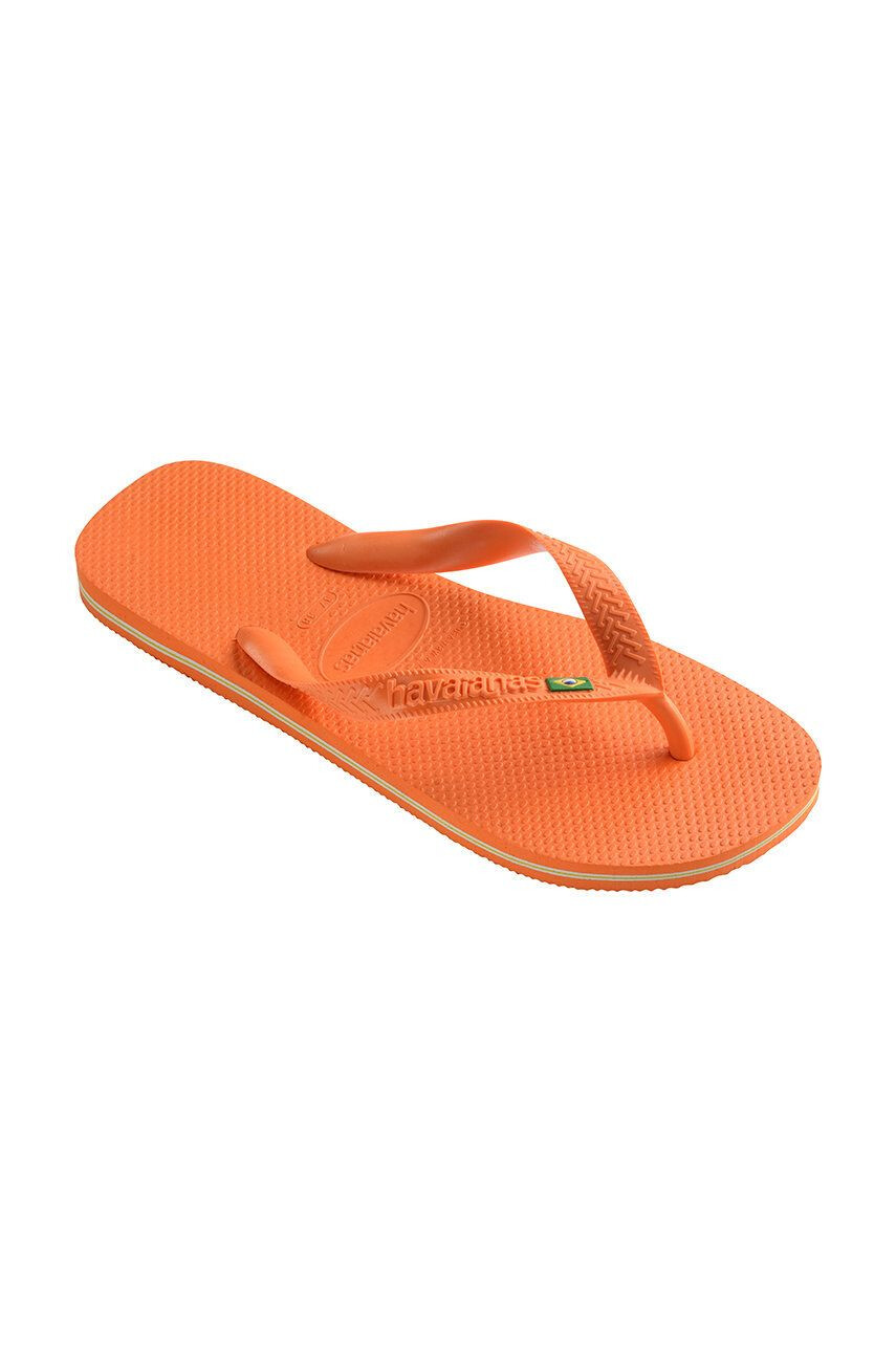 Havaianas Žabky Brasil dámské oranžová barva na plochém podpatku - Pepit.cz