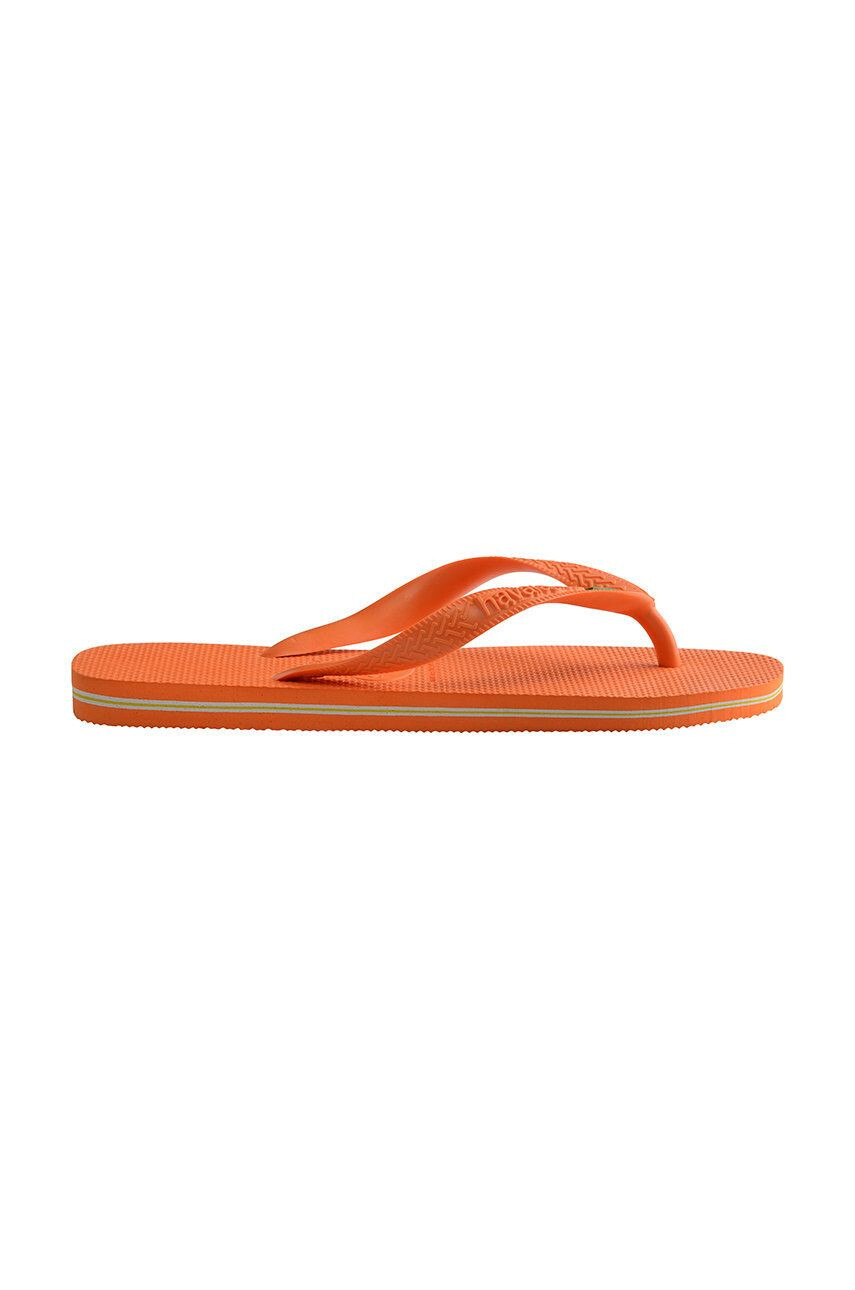 Havaianas Žabky Brasil dámské oranžová barva na plochém podpatku - Pepit.cz