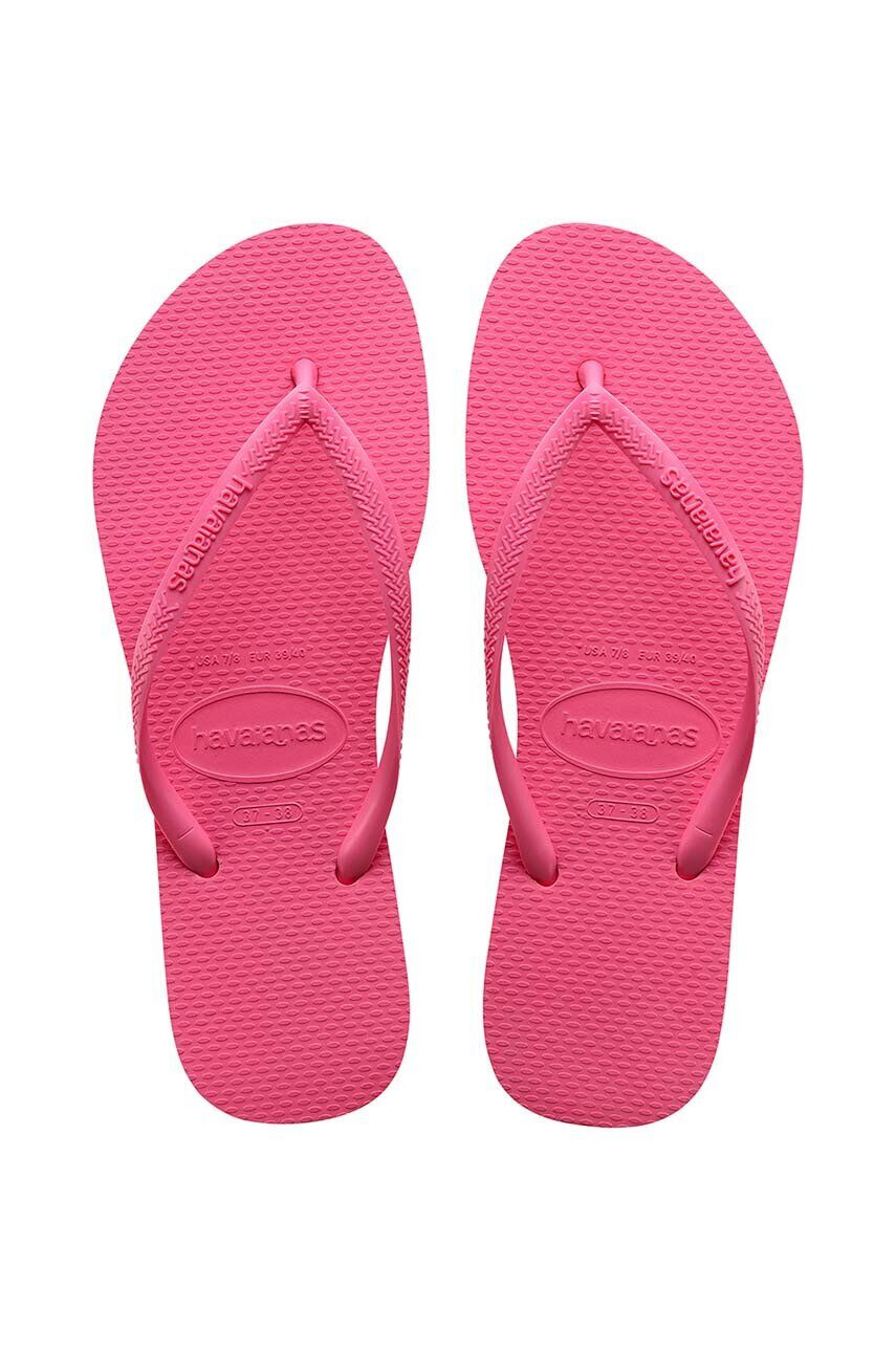 Havaianas Žabky SLIM dámské růžová barva na plochém podpatku 4000030.1766 - Pepit.cz