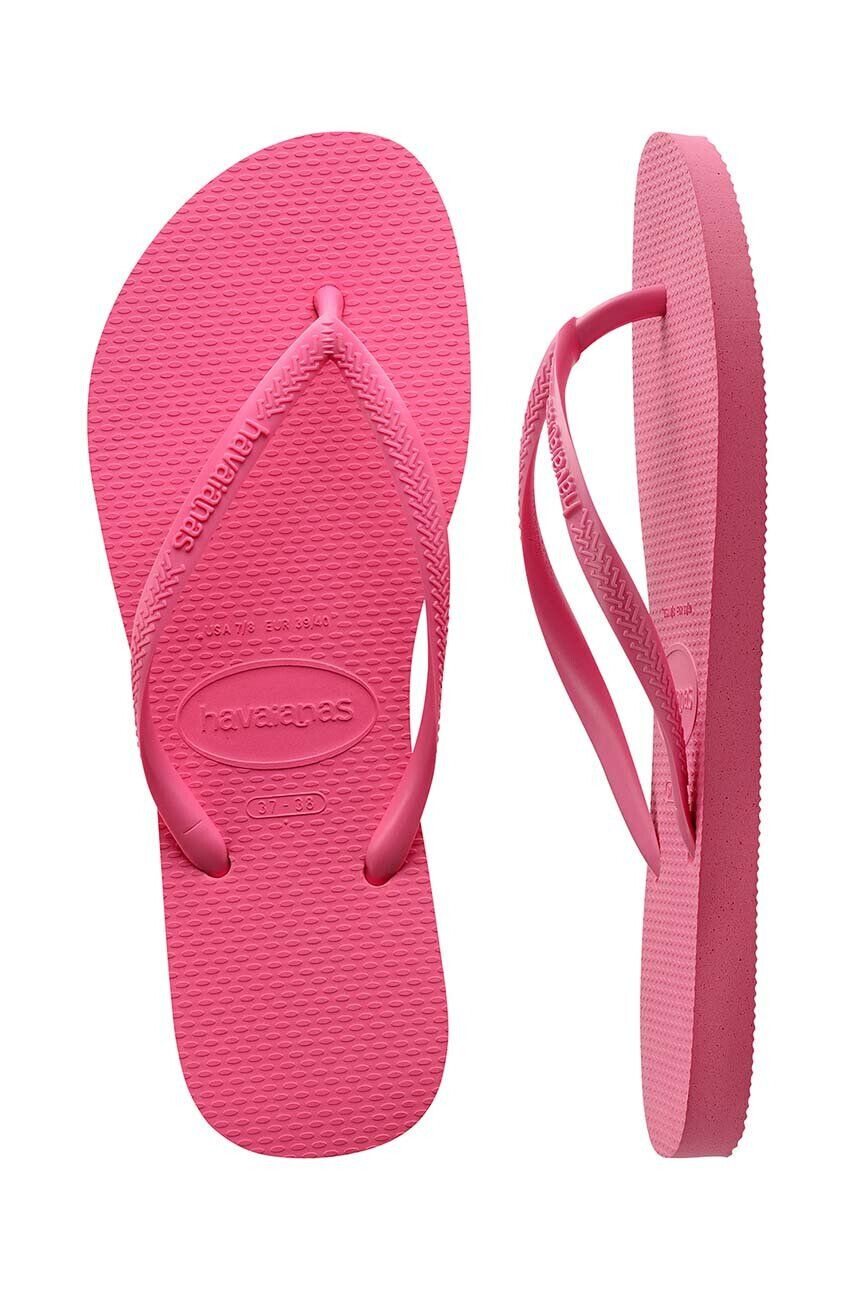 Havaianas Žabky SLIM dámské růžová barva na plochém podpatku 4000030.1766 - Pepit.cz