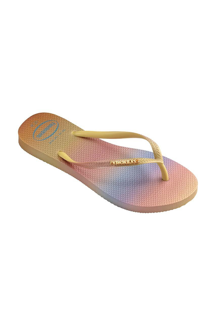 Havaianas Žabky SLIM GRADIENT dámské žlutá barva na plochém podpatku 4146908.1732 - Pepit.cz