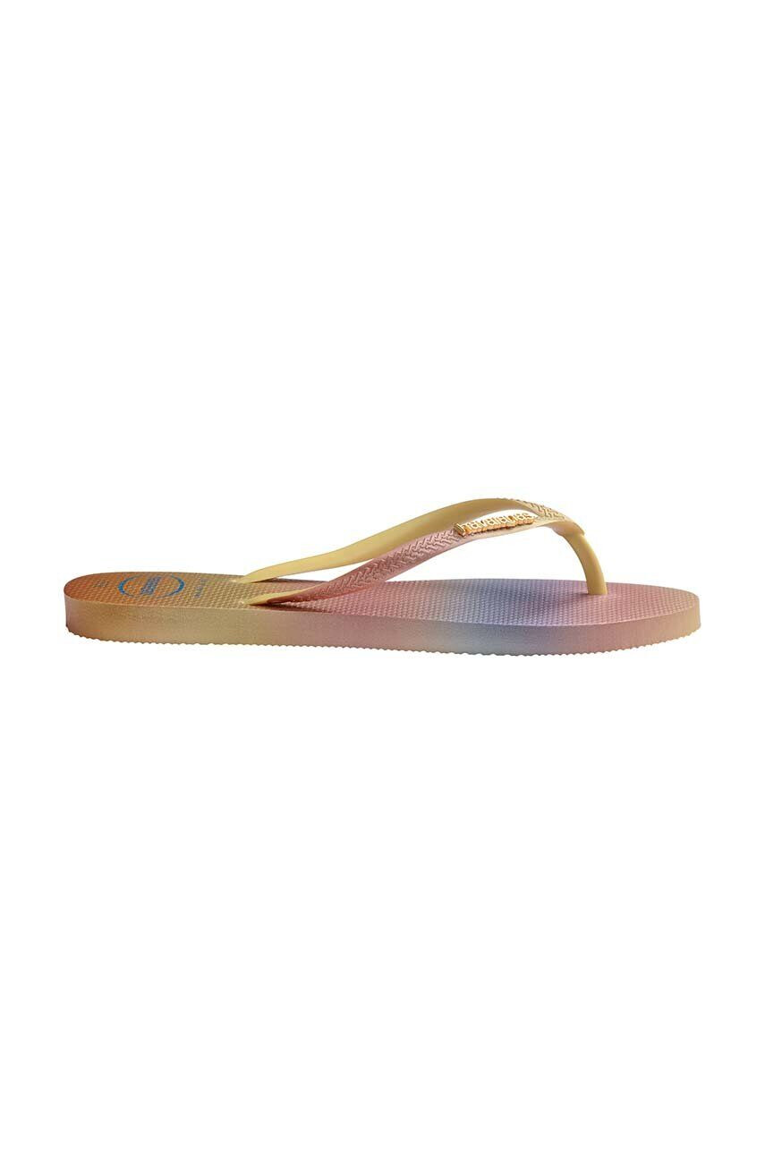 Havaianas Žabky SLIM GRADIENT dámské žlutá barva na plochém podpatku 4146908.1732 - Pepit.cz