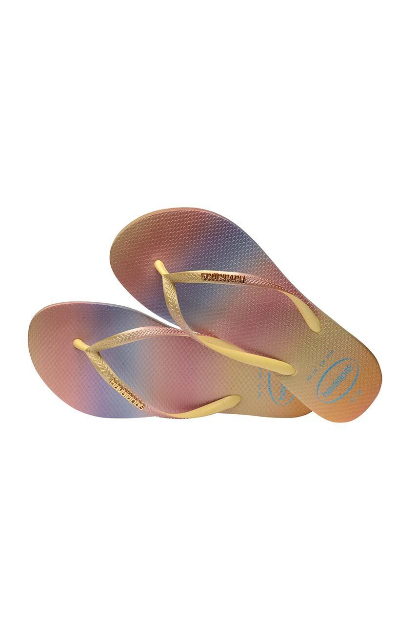 Havaianas Žabky SLIM GRADIENT dámské žlutá barva na plochém podpatku 4146908.1732 - Pepit.cz