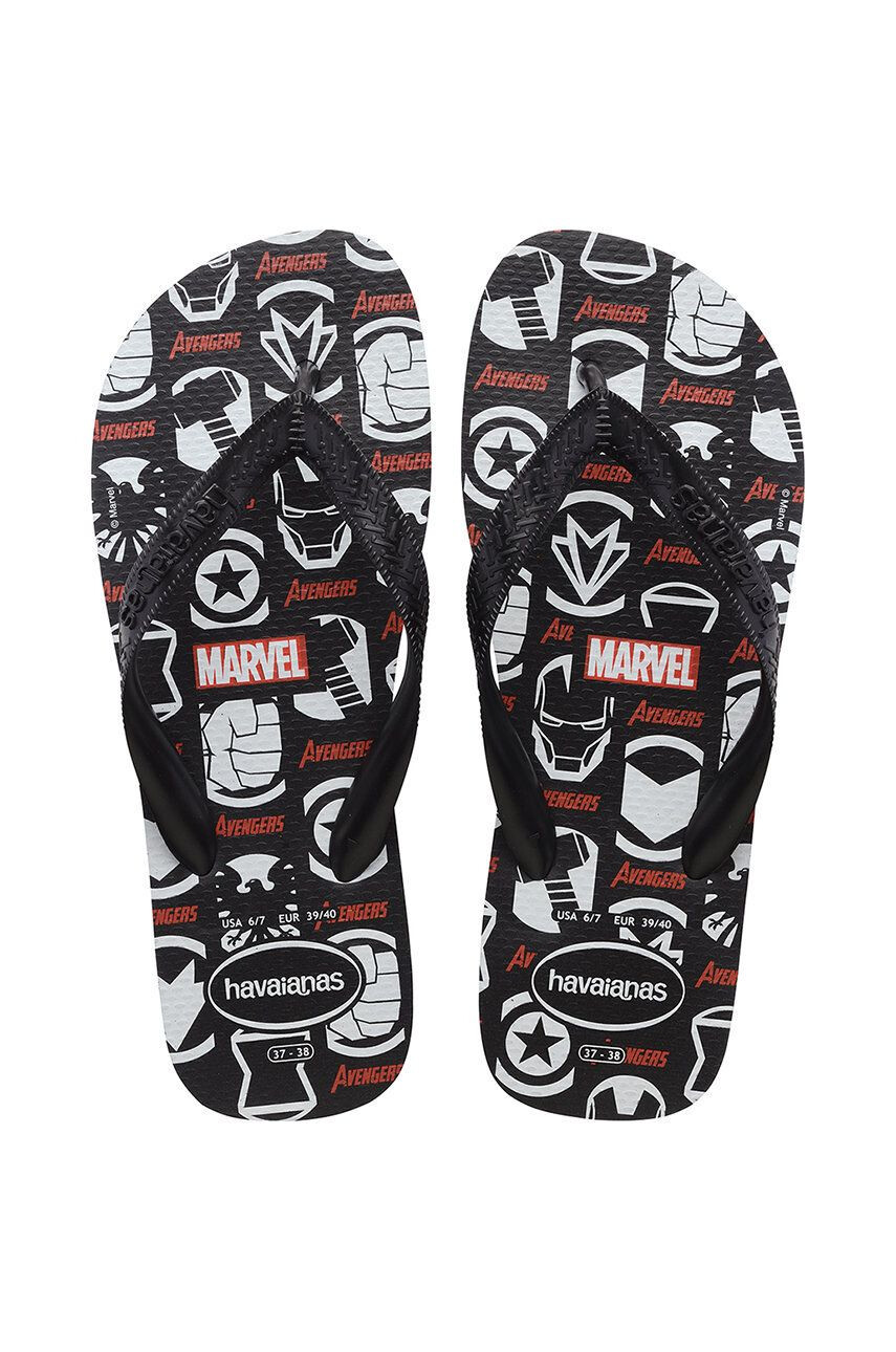 Havaianas Žabky Top Marvel Logomania černá barva - Pepit.cz