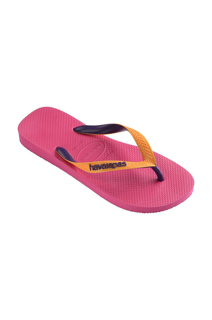 Havaianas Žabky Top Mix dámské růžová barva na plochém podpatku - Pepit.cz