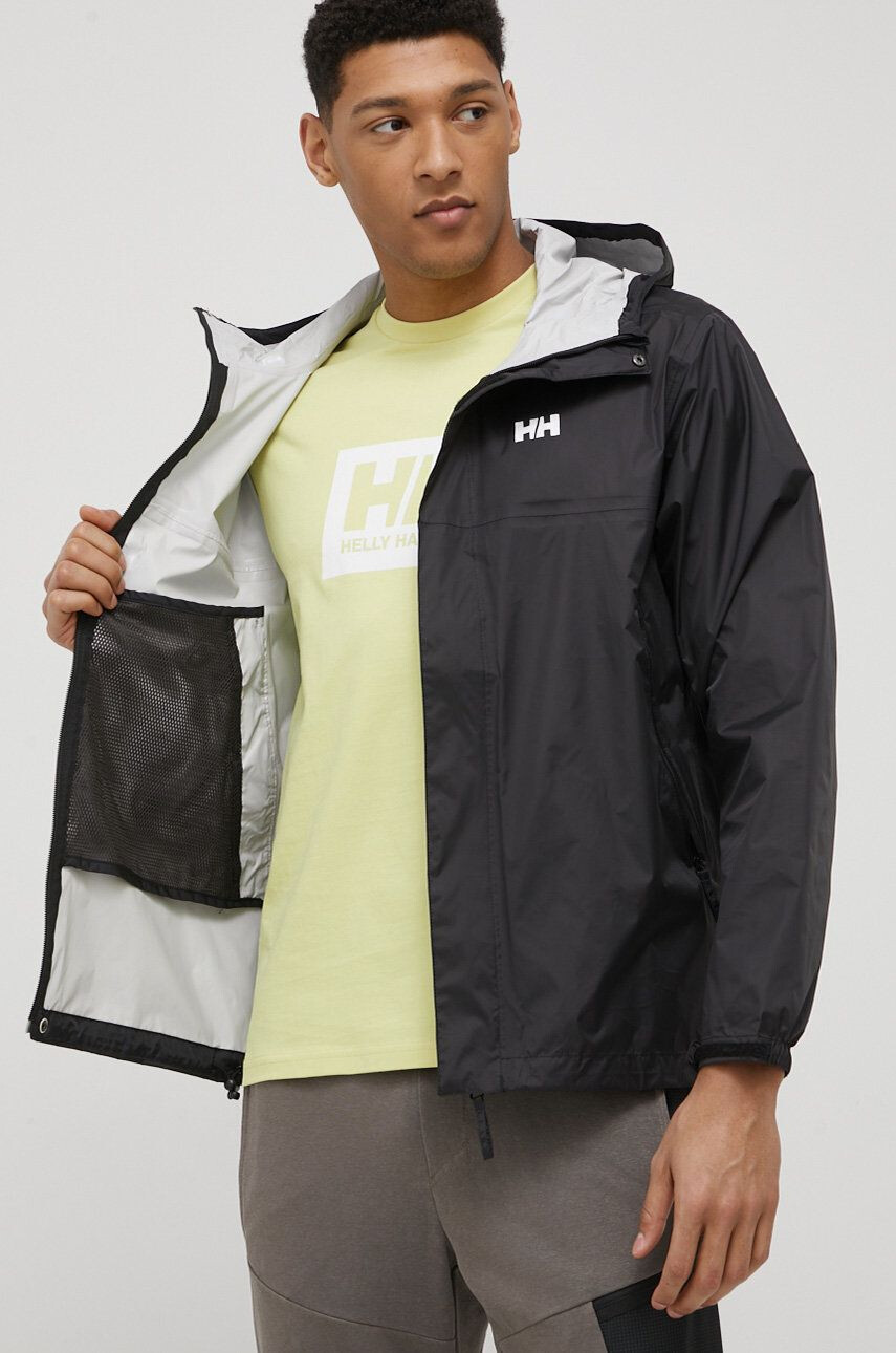 Helly Hansen Nepromokavá bunda Loke pánská černá barva 62252-402 - Pepit.cz