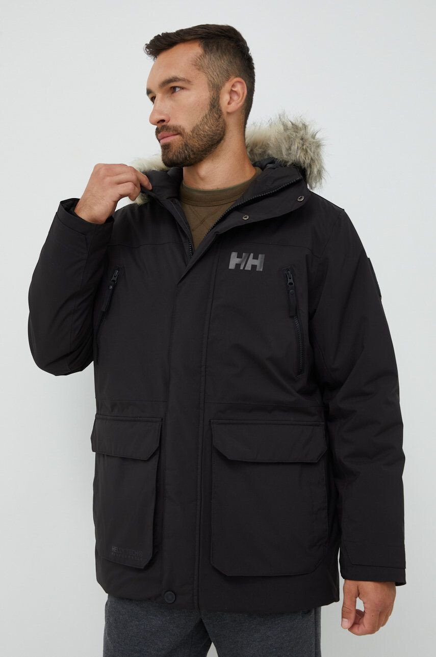 Helly Hansen Bunda REINE PARKA pánská černá barva přechodná 53630 - Pepit.cz