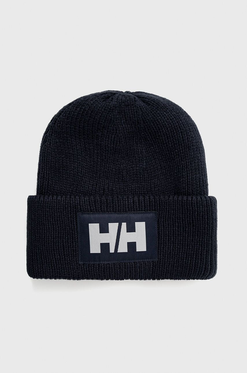 Helly Hansen Čepice HH BOX BEANIE tmavomodrá barva z husté pleteniny 53648 - Pepit.cz