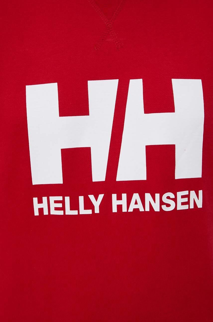 Helly Hansen Mikina dámská červená barva s potiskem 34003-071 - Pepit.cz