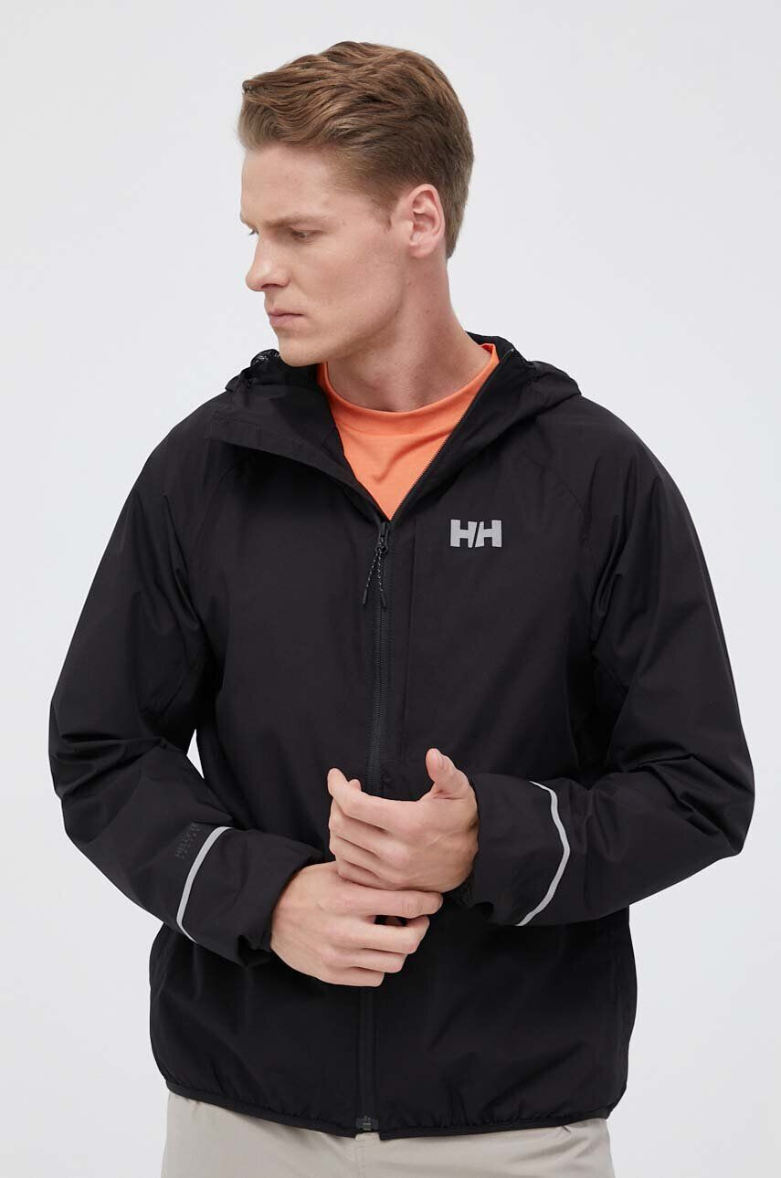 Helly Hansen Nepromokavá bunda Fast Helly Tech pánská černá barva - Pepit.cz