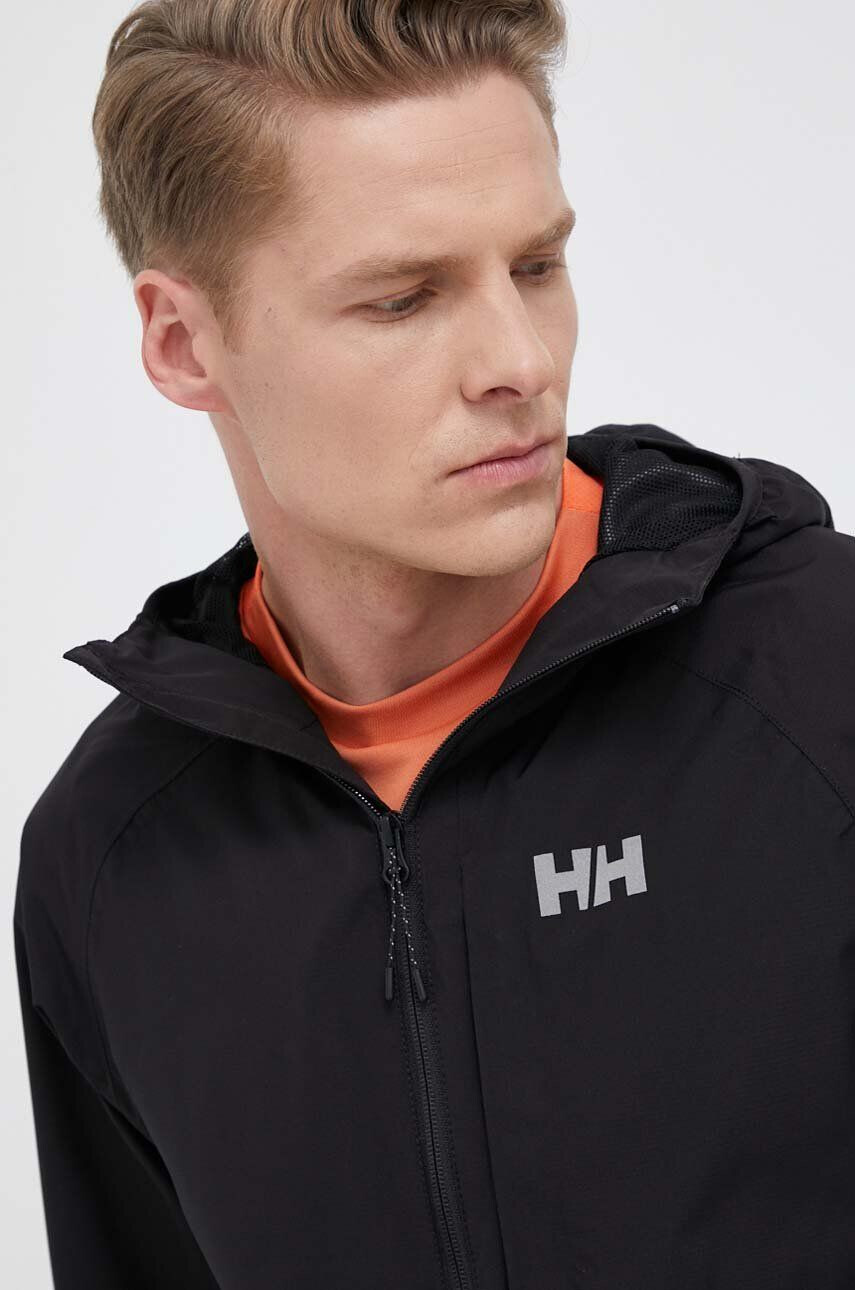 Helly Hansen Nepromokavá bunda Fast Helly Tech pánská černá barva - Pepit.cz