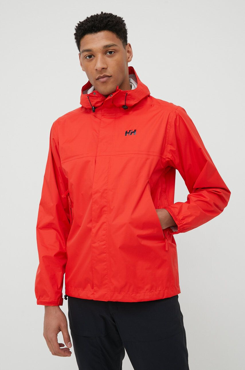 Helly Hansen Nepromokavá bunda Loke pánská červená barva 62252-402 - Pepit.cz