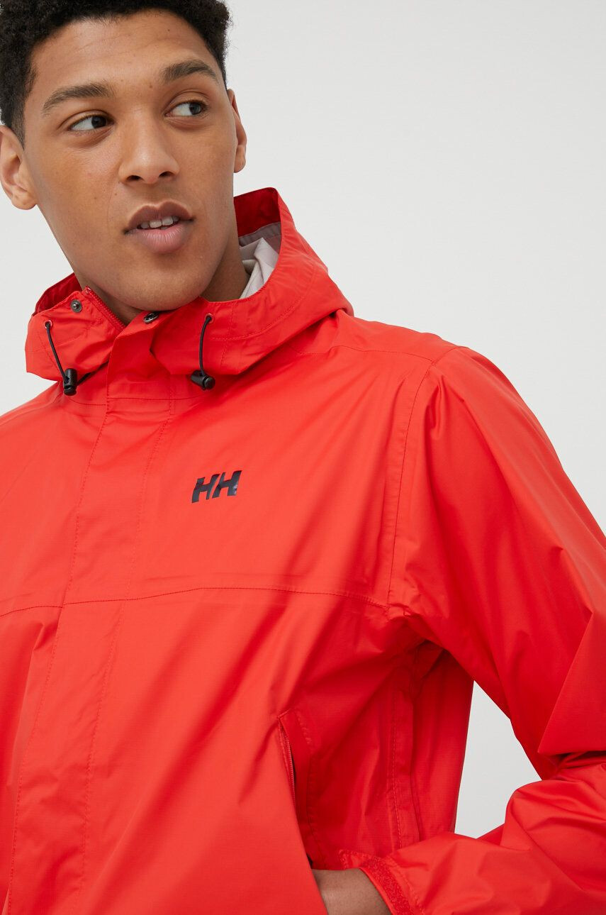 Helly Hansen Nepromokavá bunda Loke pánská červená barva 62252-402 - Pepit.cz