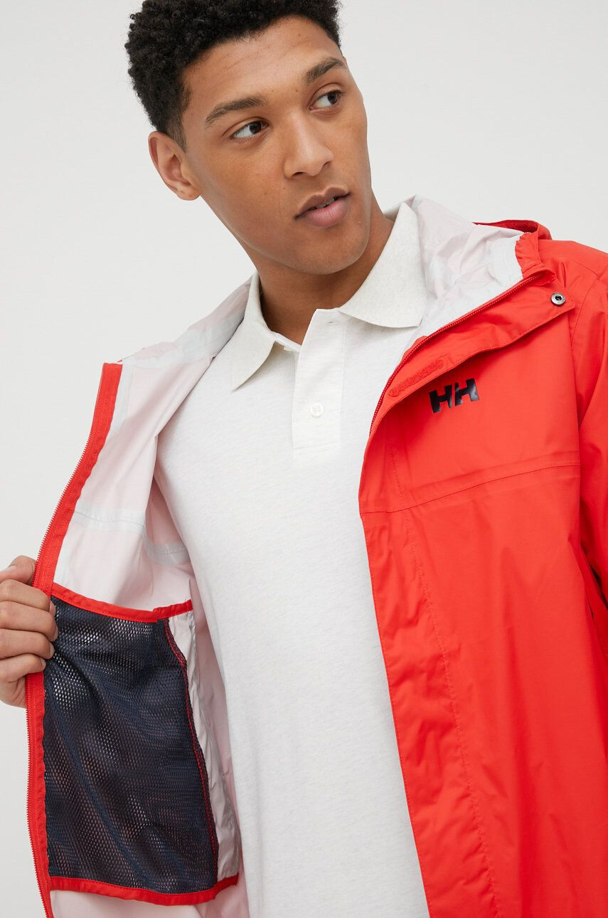 Helly Hansen Nepromokavá bunda Loke pánská červená barva 62252-402 - Pepit.cz