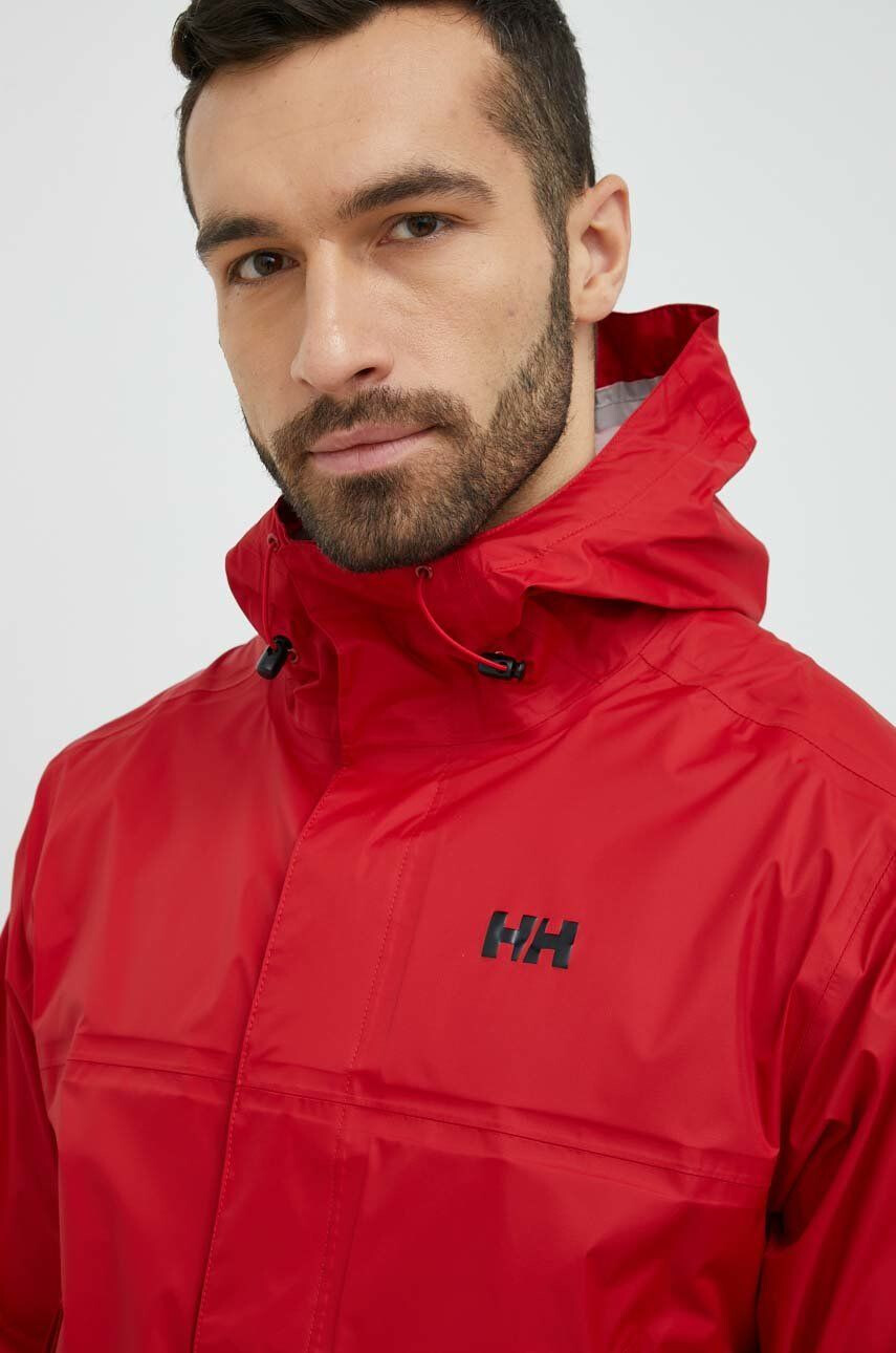 Helly Hansen Nepromokavá bunda loke pánská červená barva 62252-402 - Pepit.cz