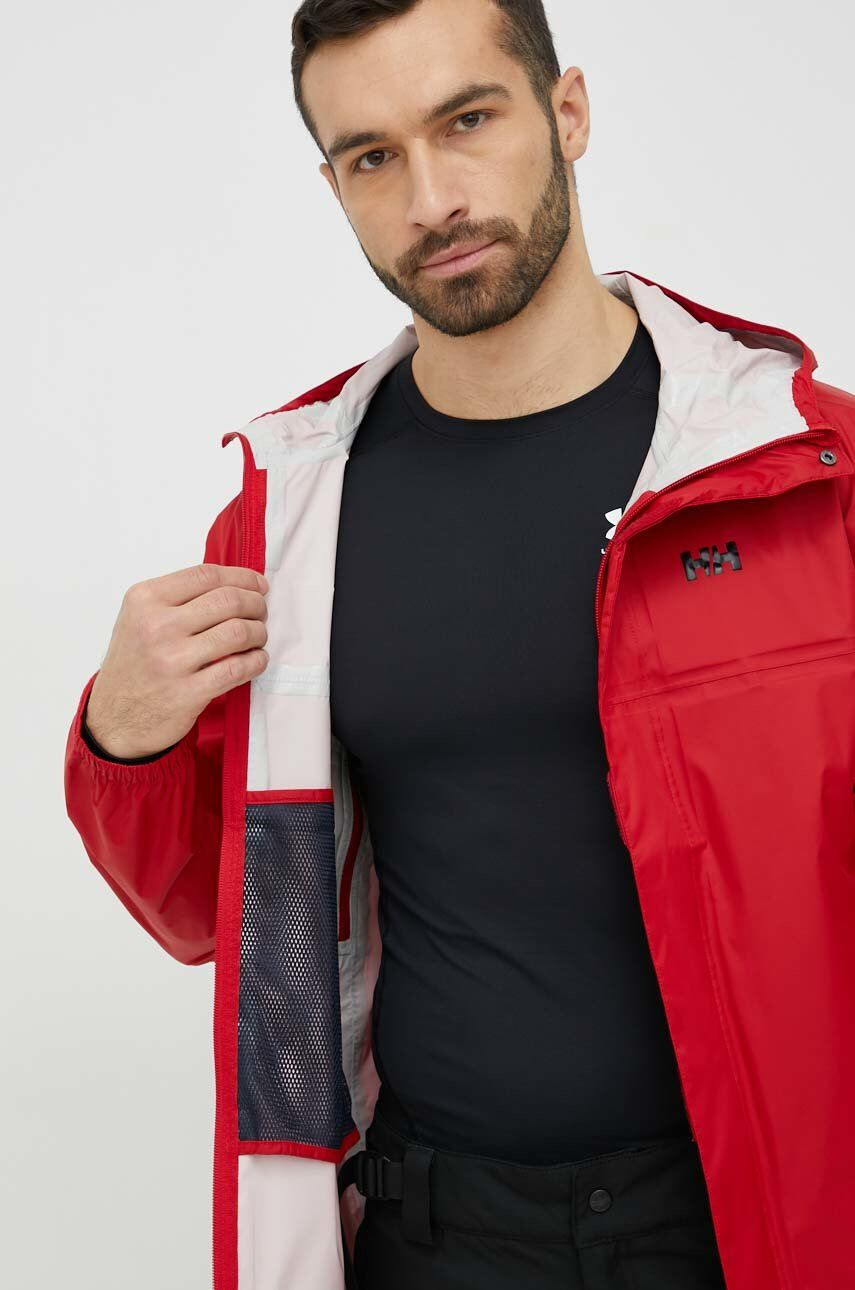 Helly Hansen Nepromokavá bunda loke pánská červená barva 62252-402 - Pepit.cz