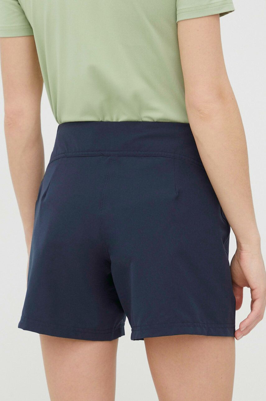 Helly Hansen Outdoorové šortky tmavomodrá barva high waist - Pepit.cz