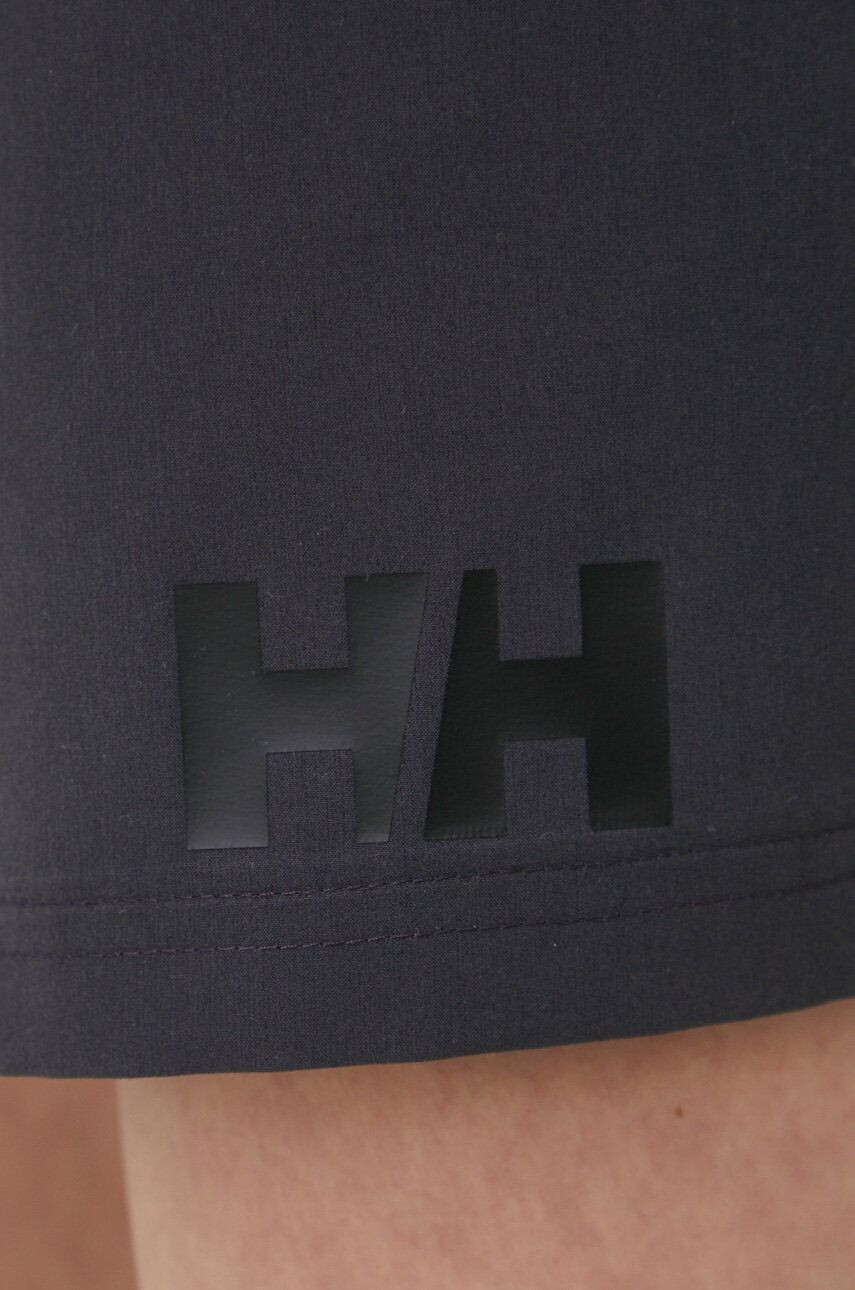 Helly Hansen Outdoorové šortky šedá barva high waist - Pepit.cz