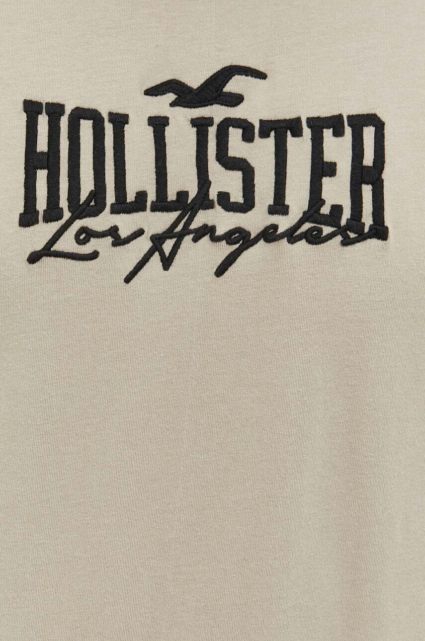 Hollister Co. Bavlněné tričko červená barva - Pepit.cz