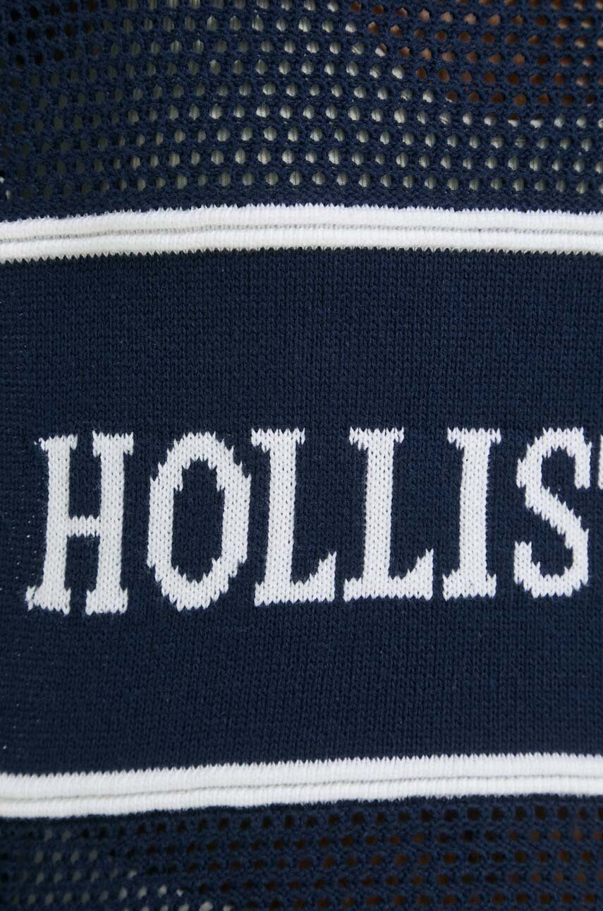 Hollister Co. Bavlněný svetr tmavomodrá barva lehký - Pepit.cz