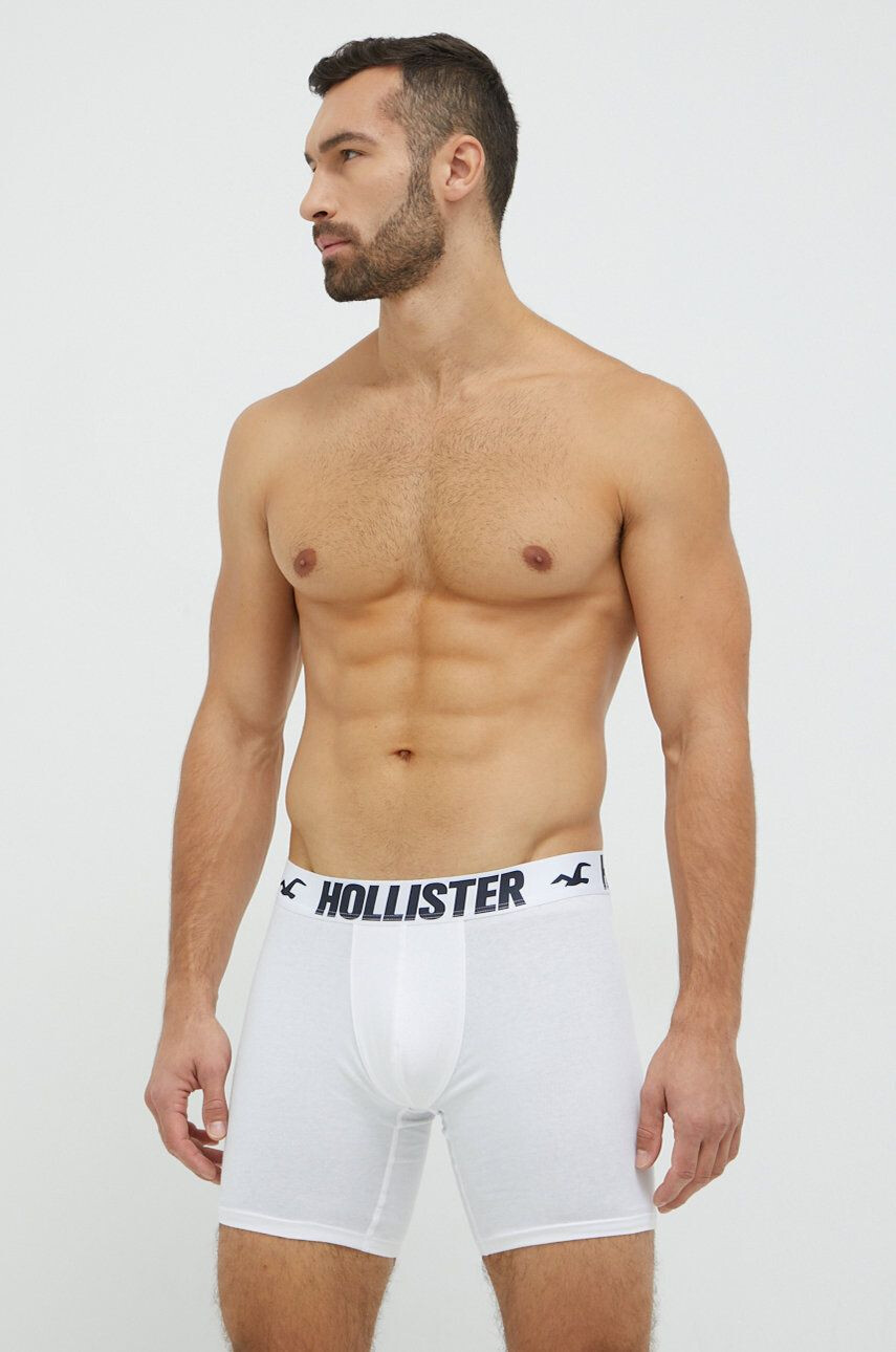 Hollister Co. Boxerky 5-pack pánské bílá barva - Pepit.cz