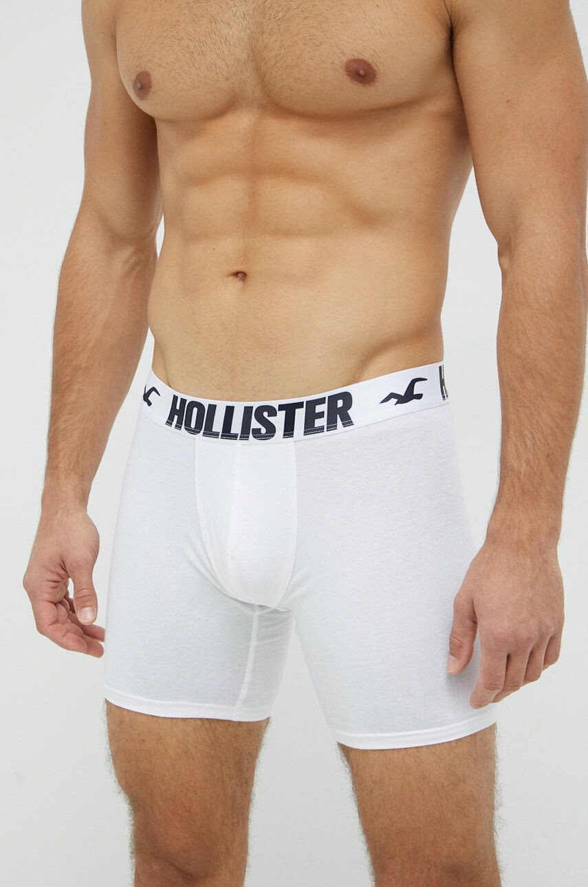 Hollister Co. Boxerky 5-pack pánské bílá barva - Pepit.cz