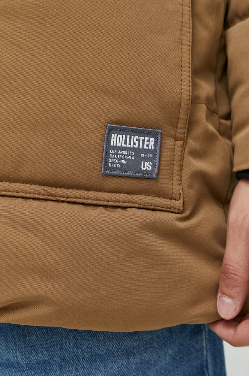 Hollister Co. Bunda pánská hnědá barva přechodná - Pepit.cz