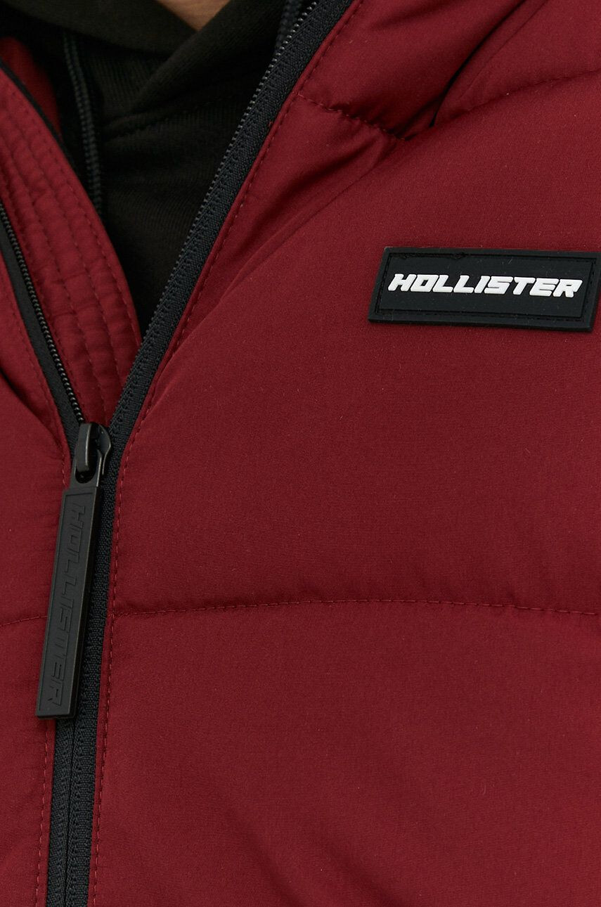 Hollister Co. Bunda pánská vínová barva zimní - Pepit.cz