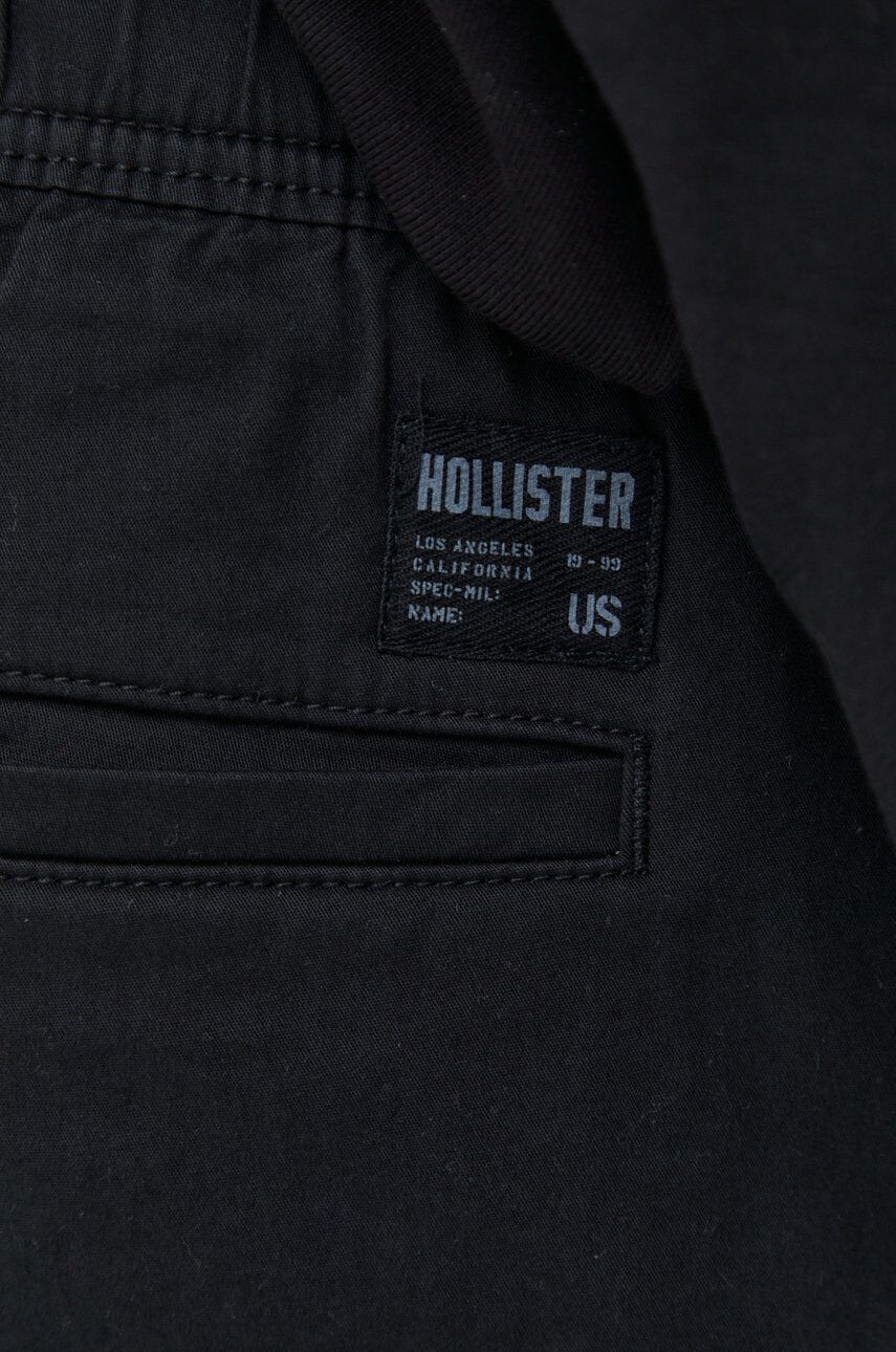 Hollister Co. Kalhoty pánské černá barva jednoduché - Pepit.cz