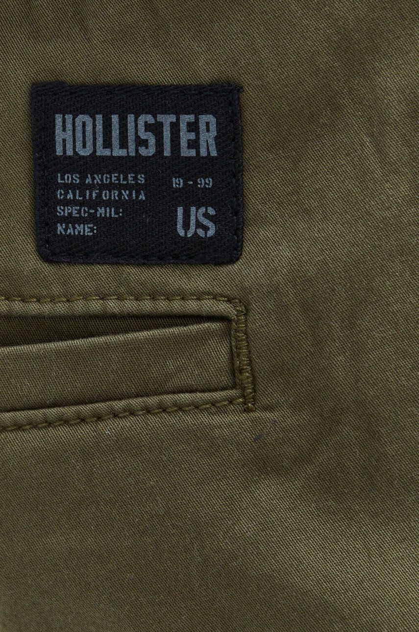 Hollister Co. Kalhoty pánské zelená barva přiléhavé - Pepit.cz