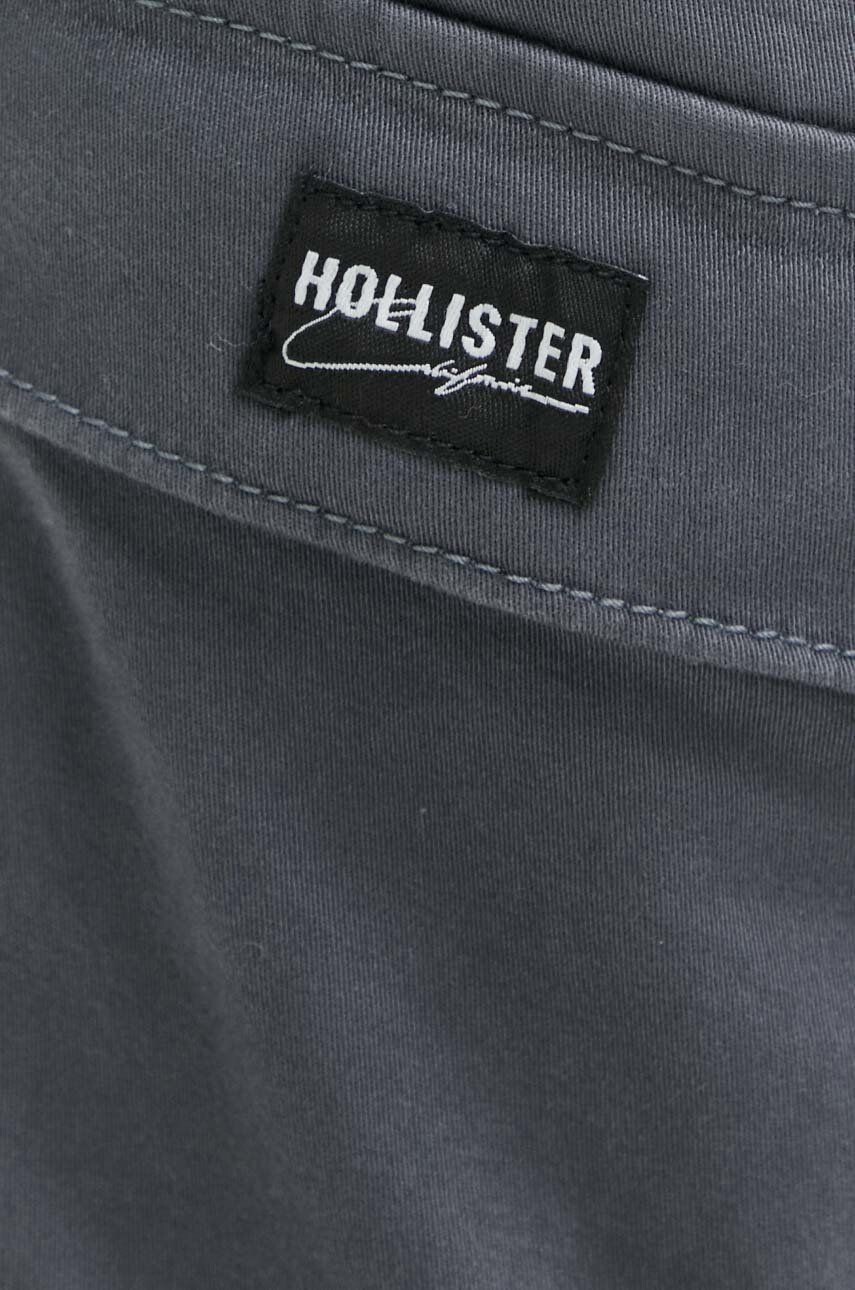 Hollister Co. Kalhoty pánské šedá barva přiléhavé - Pepit.cz