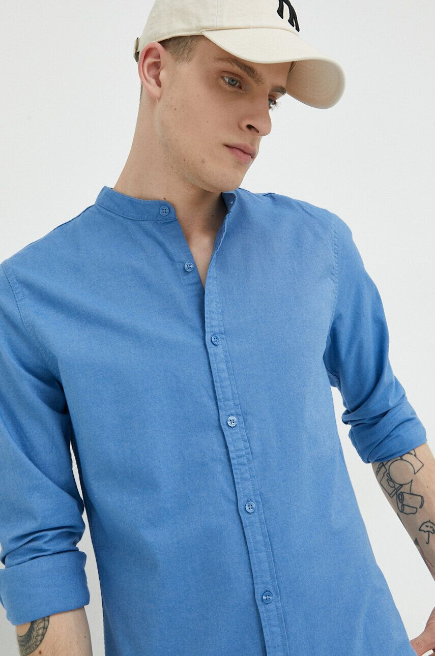 Hollister Co. Košile pánská růžová barva regular s límečkem button-down - Pepit.cz