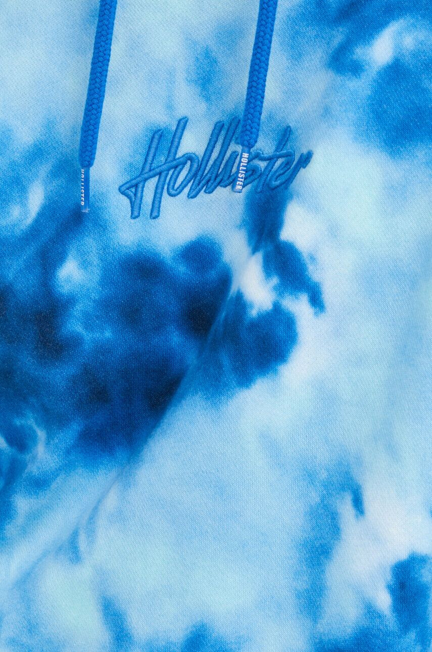 Hollister Co. Mikina pánská žlutá barva s kapucí s aplikací - Pepit.cz