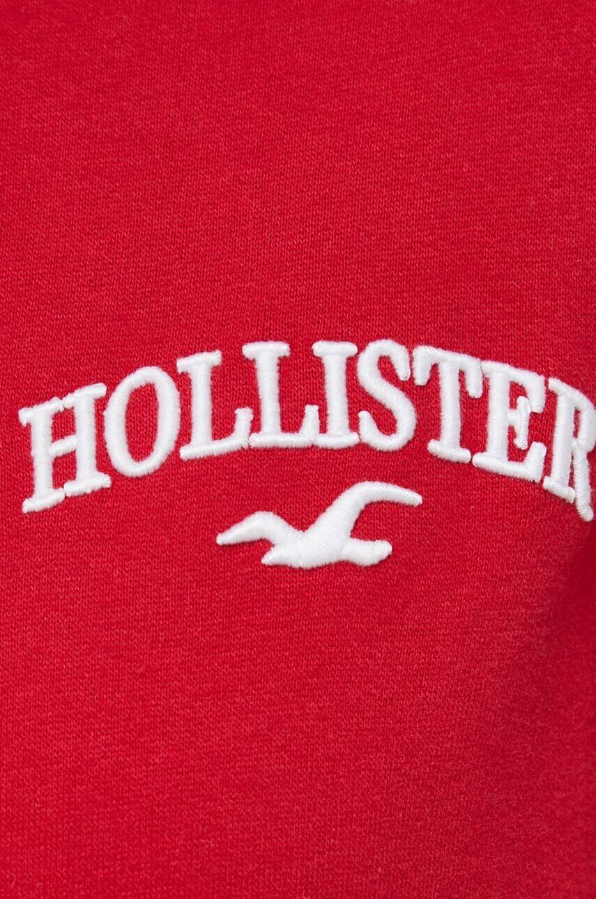 Hollister Co. Mikina pánská bílá barva s kapucí hladká - Pepit.cz