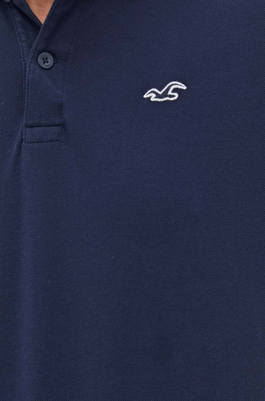 Hollister Co. Polo tričko tmavomodrá barva - Pepit.cz