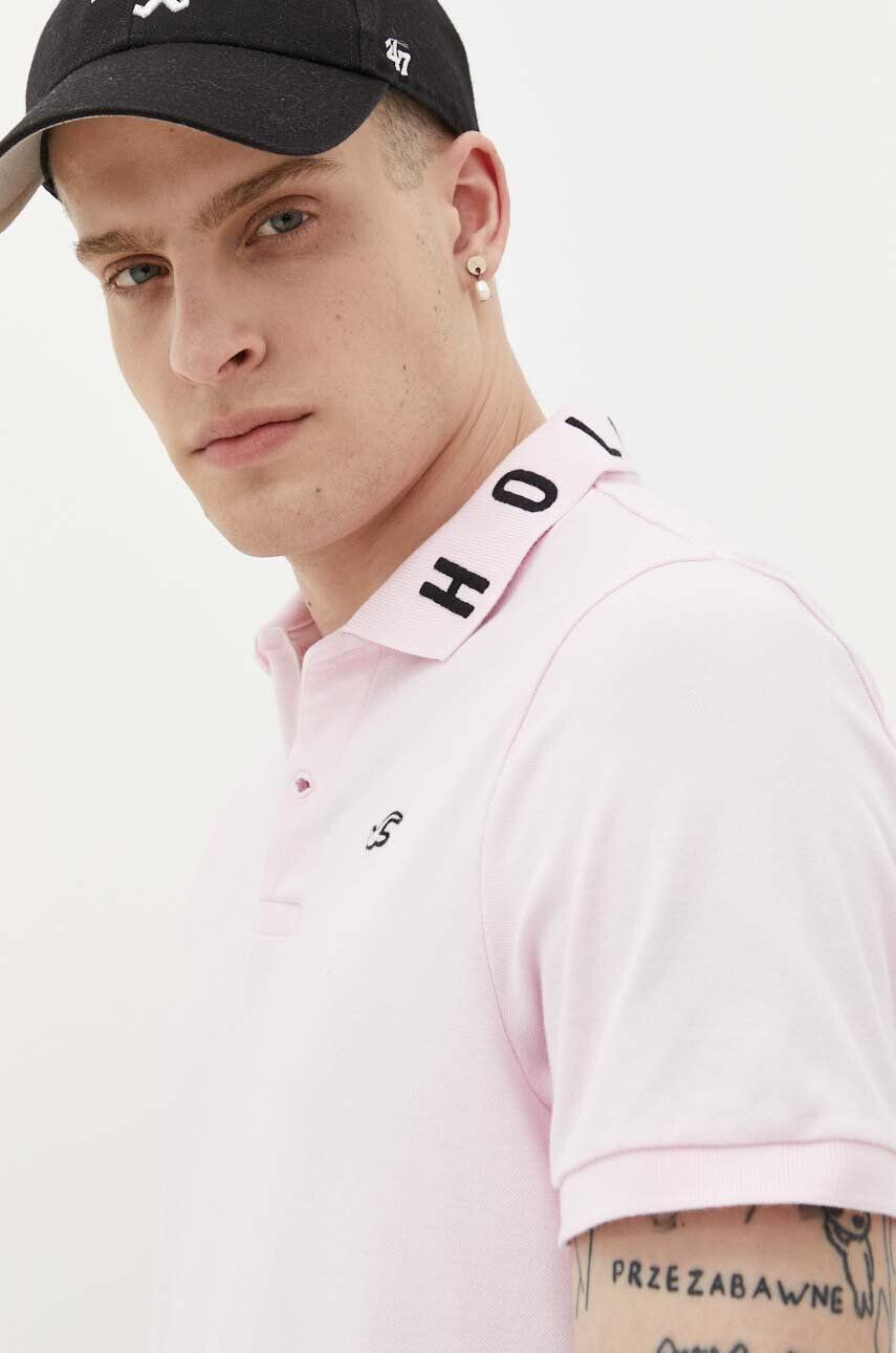 Hollister Co. Polo tričko černá barva - Pepit.cz