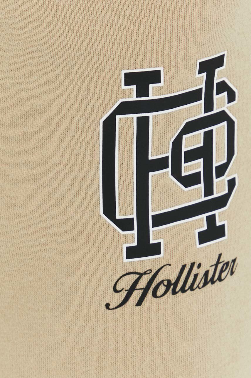 Hollister Co. Tepláky pánské béžová barva s potiskem - Pepit.cz