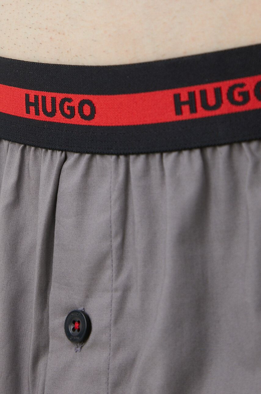 Hugo Bavlněné boxerky 2-pack černá barva - Pepit.cz