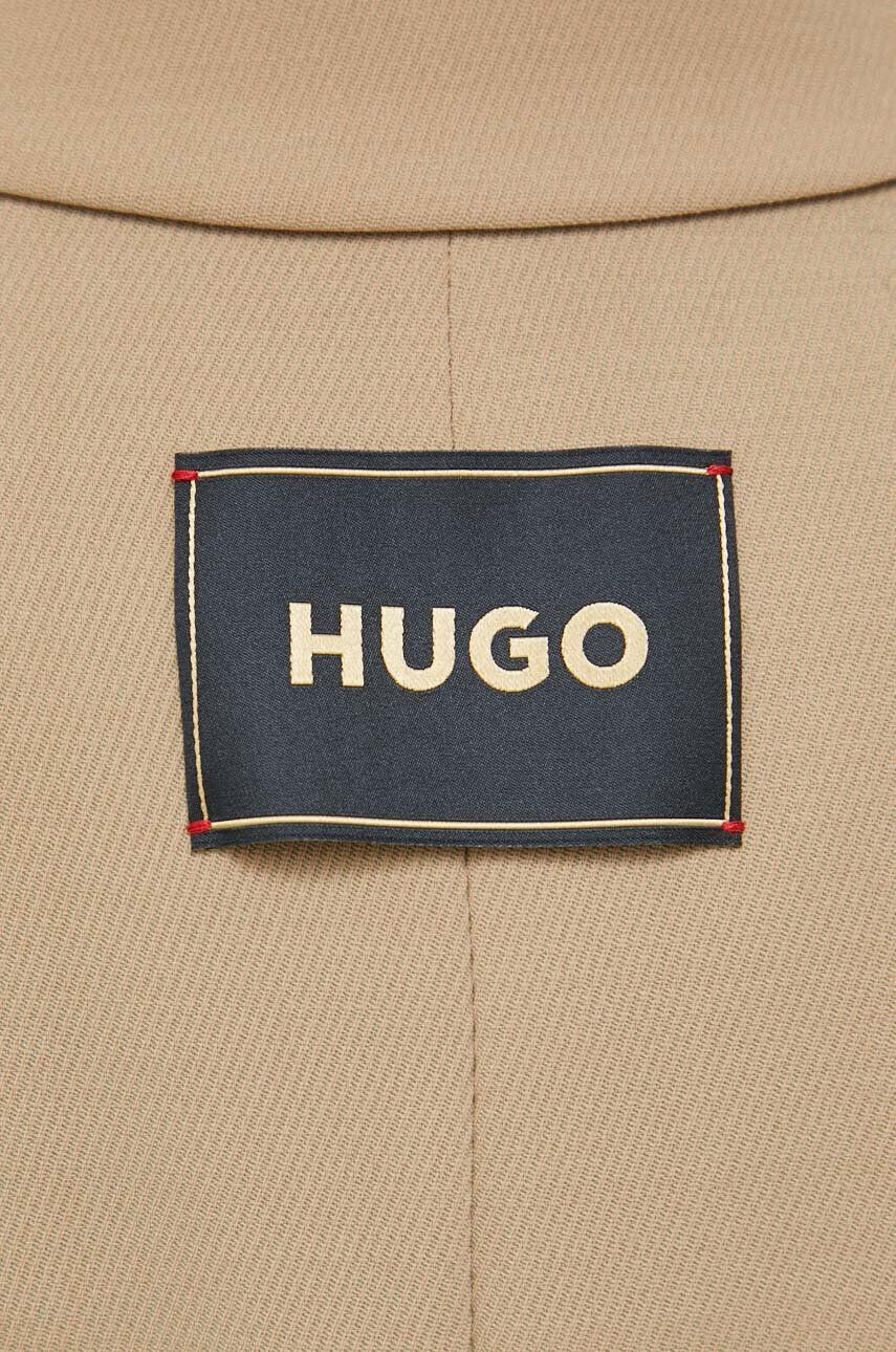 Hugo Blazer s příměsí vlny šedá barva - Pepit.cz