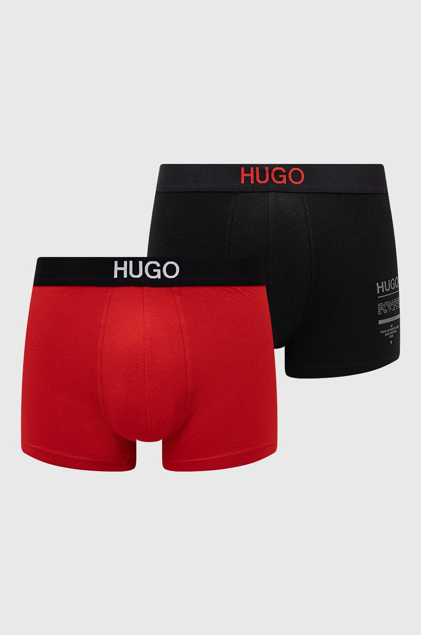 Hugo Boxerky (2-pack) pánské černá barva - Pepit.cz