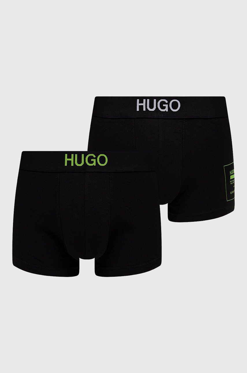 Hugo Boxerky (2-pack) černá barva - Pepit.cz