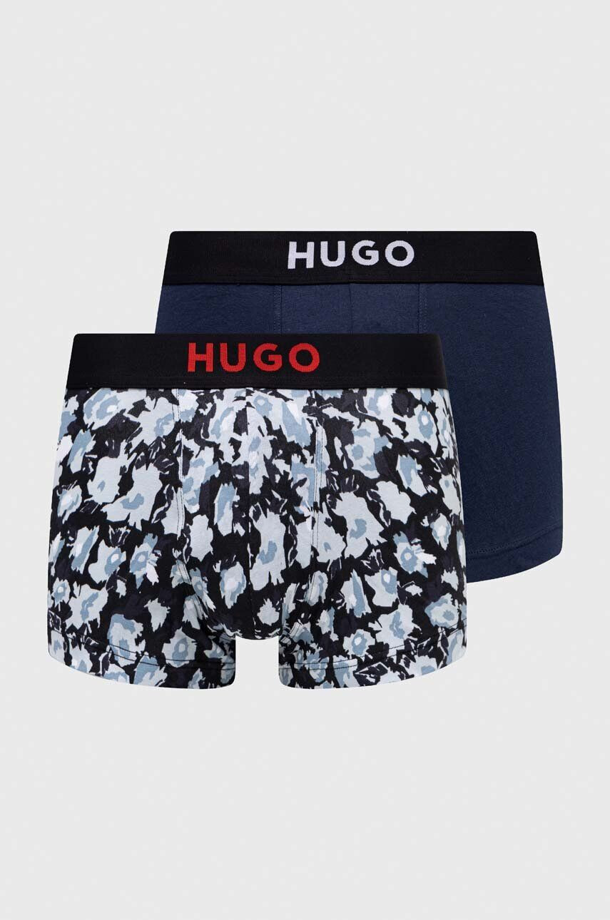 Hugo Boxerky 2-pack pánské tyrkysová barva - Pepit.cz