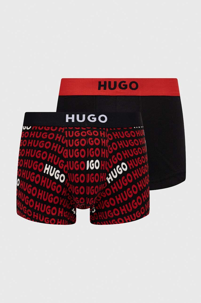 Hugo Boxerky 2-pack pánské červená barva - Pepit.cz