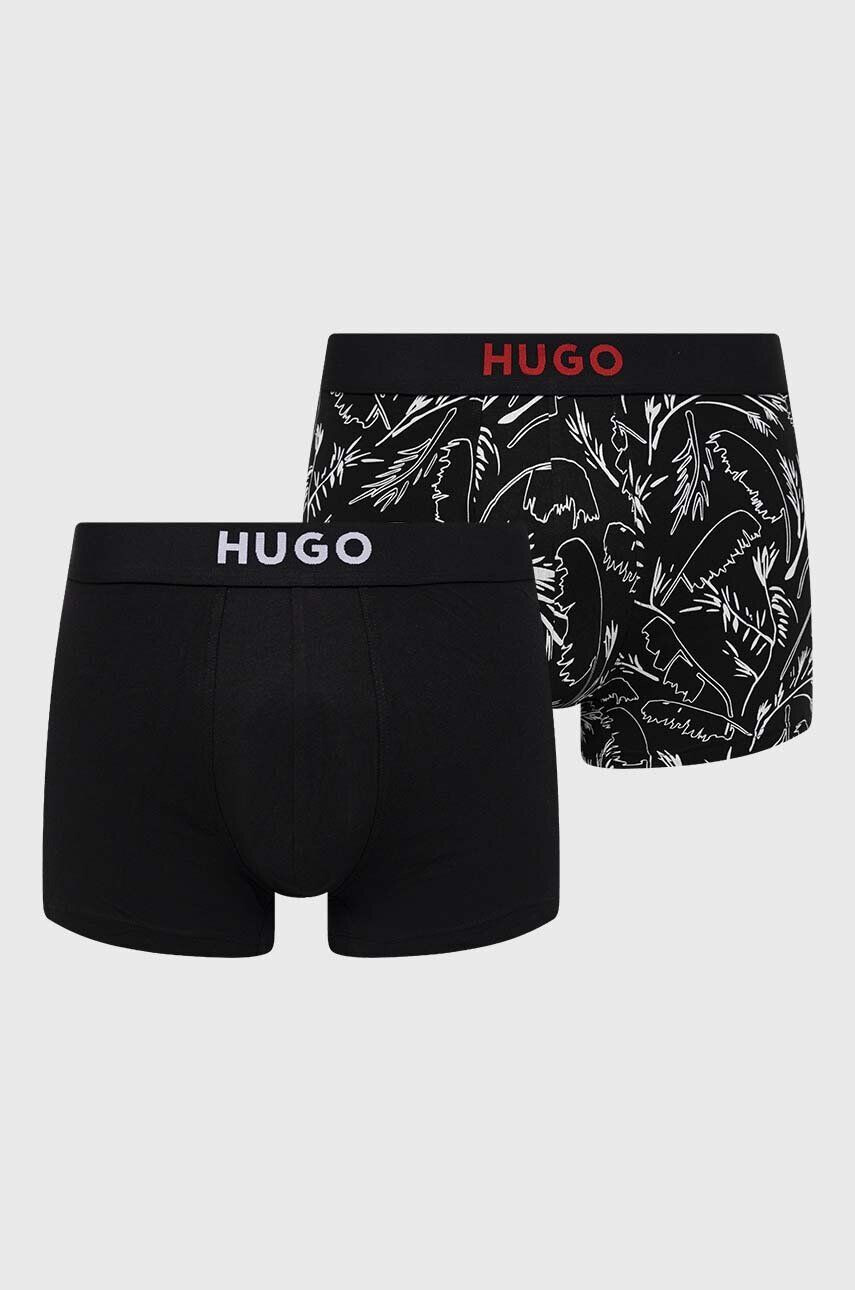 Hugo Boxerky 2-pack pánské černá barva - Pepit.cz